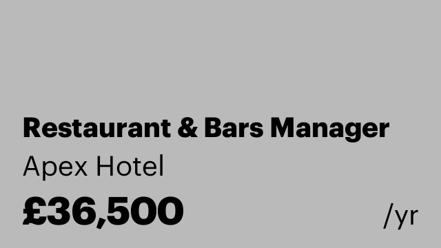 Restaurant & Bars Manager