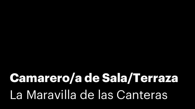 Camarero/a de Sala/Terraza