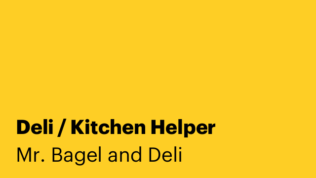 Deli / Kitchen Helper