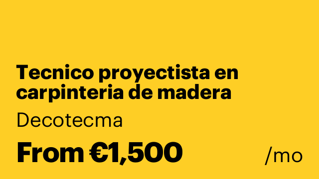 Tecnico proyectista en carpinteria de madera