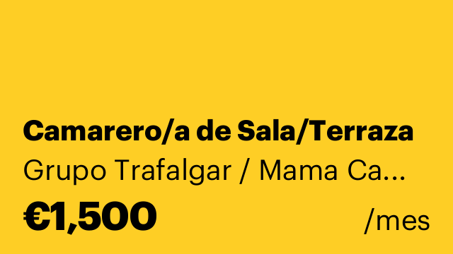 Camarero/a de Sala/Terraza