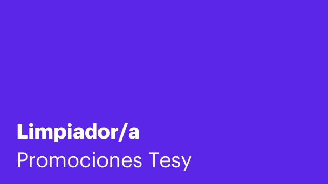 Limpiador/a