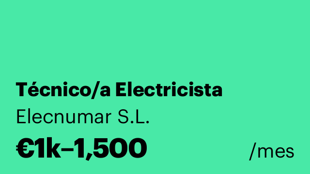 Técnico/a Electricista
