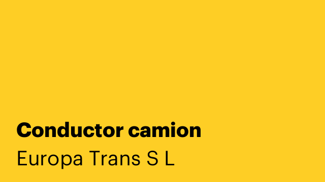 Conductor camion