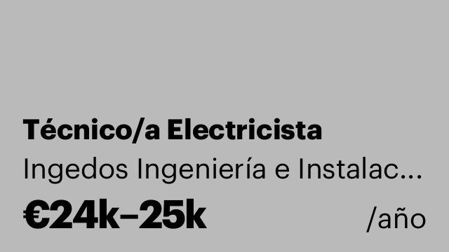 Técnico/a Electricista