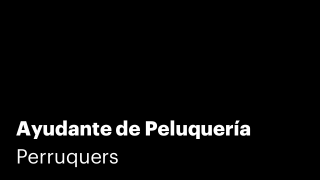 Ayudante de Peluquería