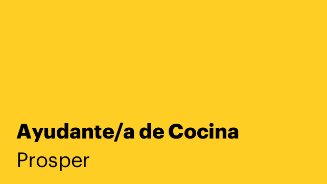 Ayudante/a de Cocina