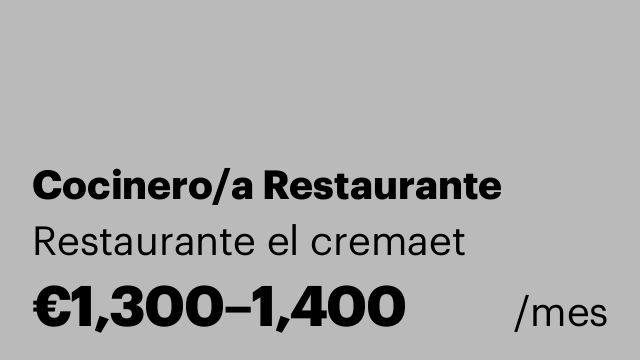 Cocinero/a Restaurante