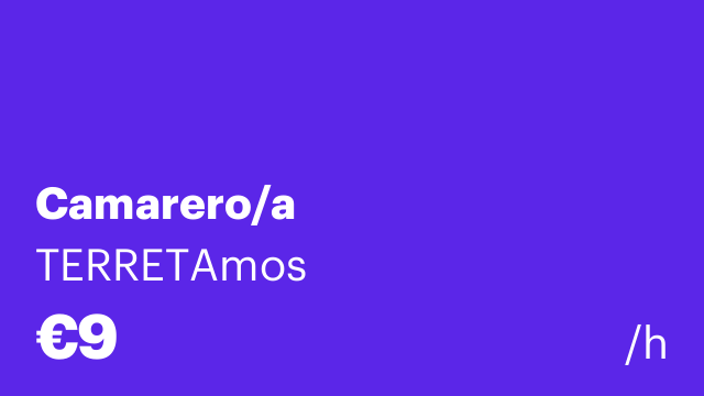 Camarero/a