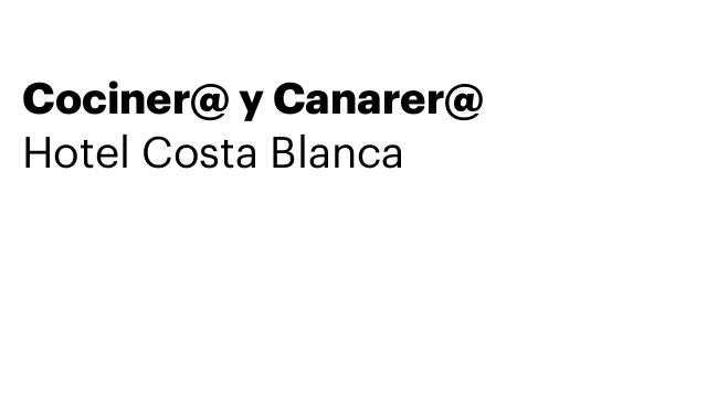 Cociner@ y Canarer@