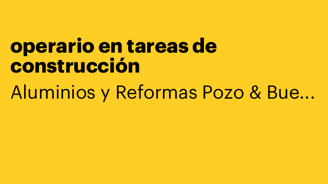 operario en tareas de construcción