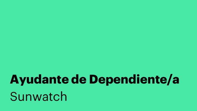 Ayudante de Dependiente/a