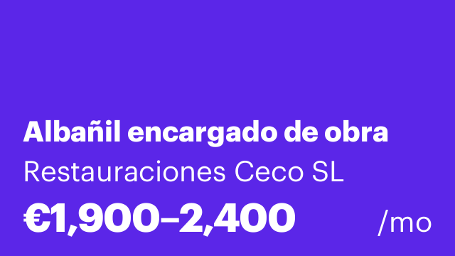 Albañil encargado de obra