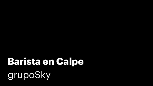 Barista en Calpe