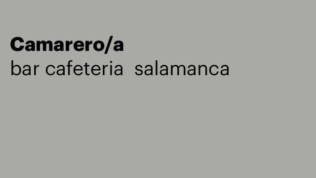 Camarero/a