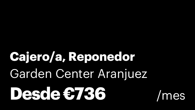 Cajero/a, Reponedor