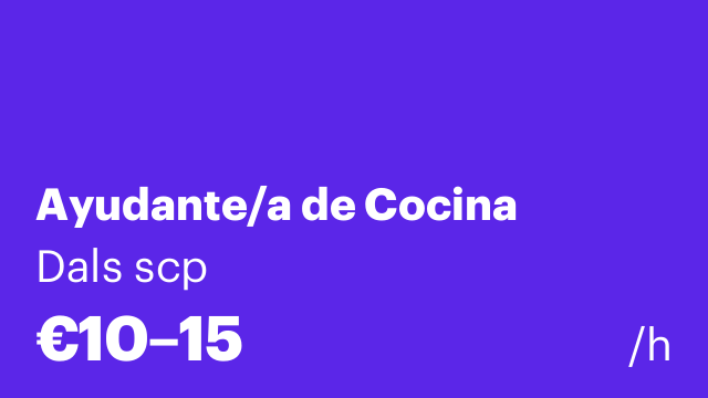 Ayudante/a de Cocina