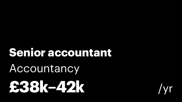 Senior accountant