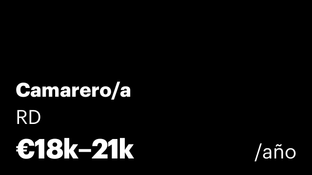 Camarero/a