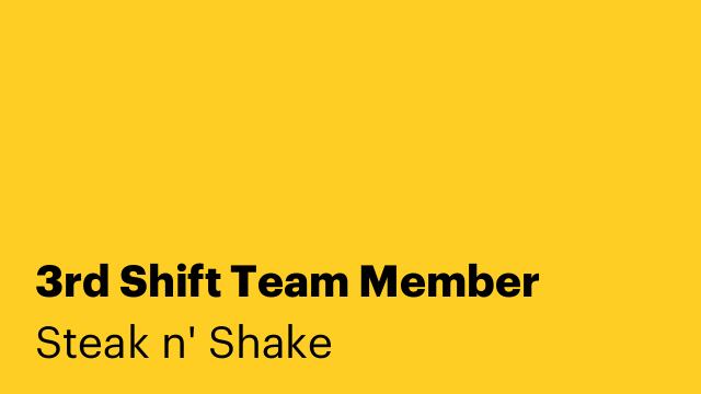 3rd Shift Team Member