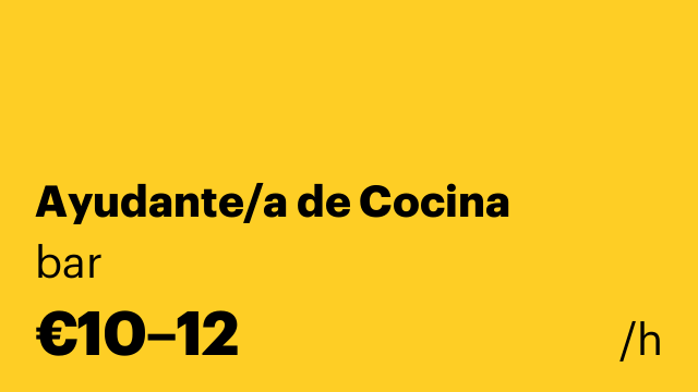 Ayudante/a de Cocina