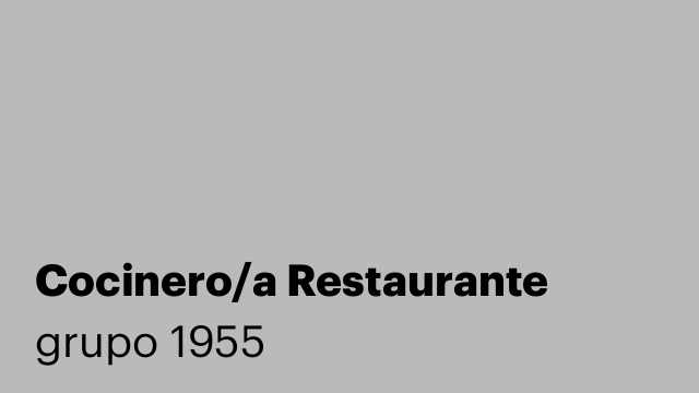 Cocinero/a Restaurante
