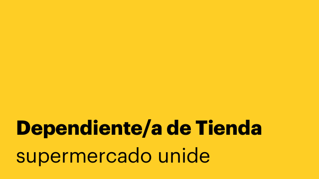 Dependiente/a de Tienda