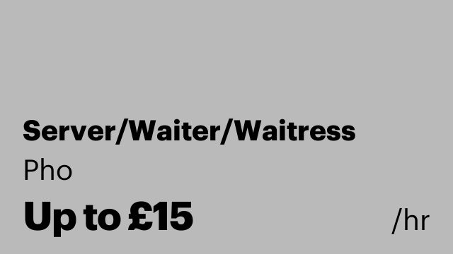 Server/Waiter/Waitress