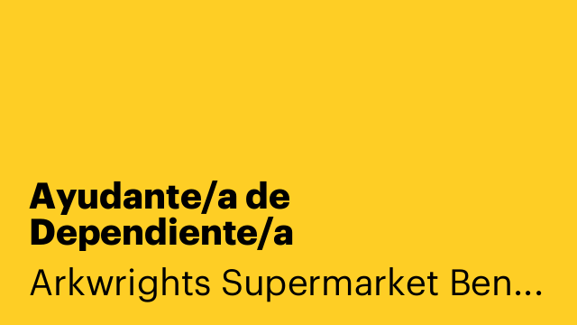Ayudante/a de Dependiente/a