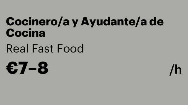 Cocinero/a y Ayudante/a de Cocina