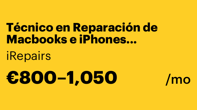 Técnico en Reparación de Macbooks e iPhones (Microsoldadura)