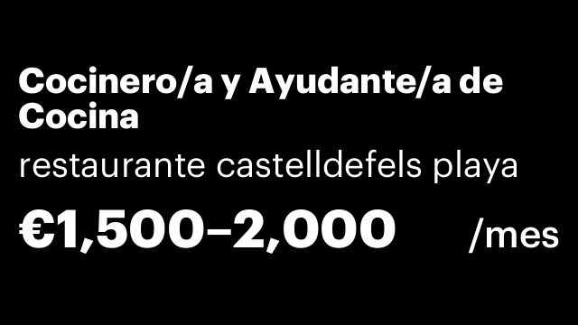 Cocinero/a y Ayudante/a de Cocina