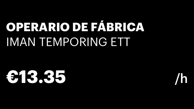 OPERARIO DE FÁBRICA