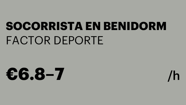 SOCORRISTA EN BENIDORM