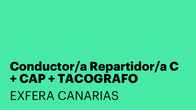 Conductor/a Repartidor/a C + CAP + TACOGRAFO
