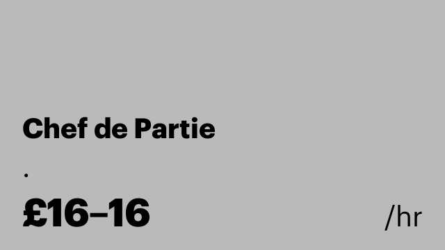 Chef de Partie