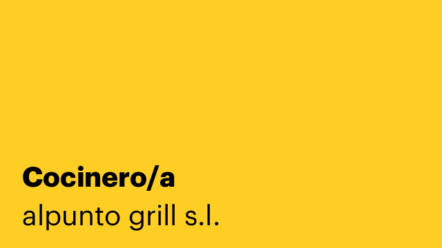 Cocinero/a
