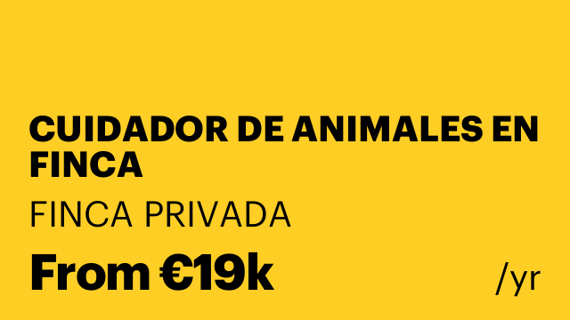 CUIDADOR DE ANIMALES EN FINCA