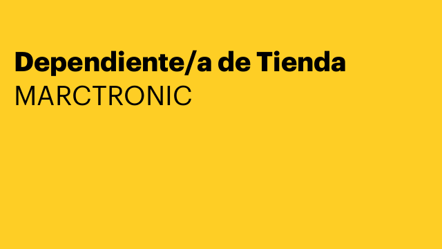 Dependiente/a de Tienda