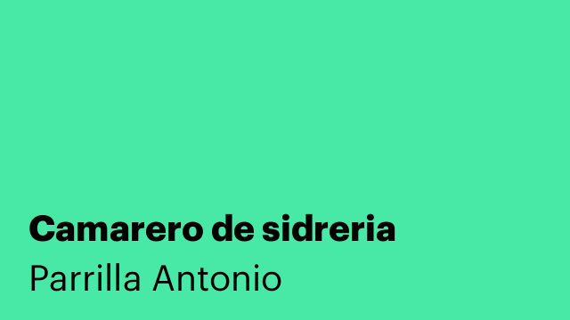 Camarero de sidreria