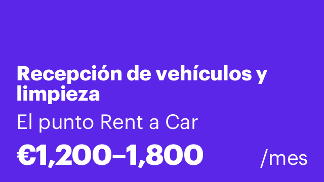 Recepción de vehículos y limpieza