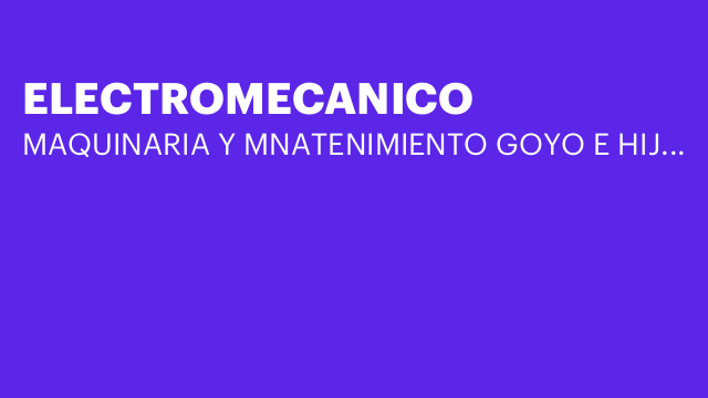 ELECTROMECANICO