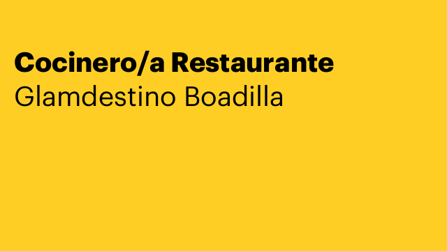 Cocinero/a Restaurante