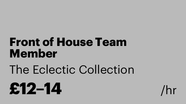 Front of House Team Member