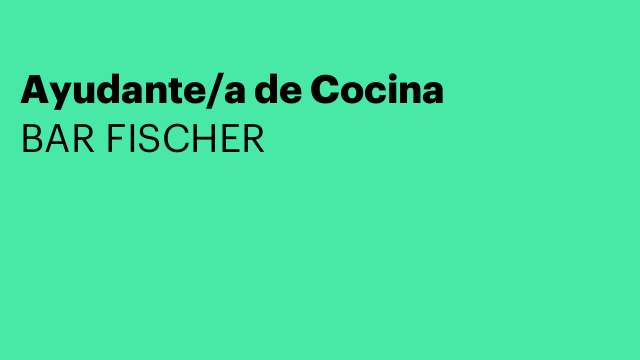 Ayudante/a de Cocina