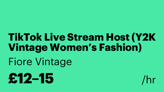 TikTok Live Stream Host (Y2K Vintage Women’s Fashion)