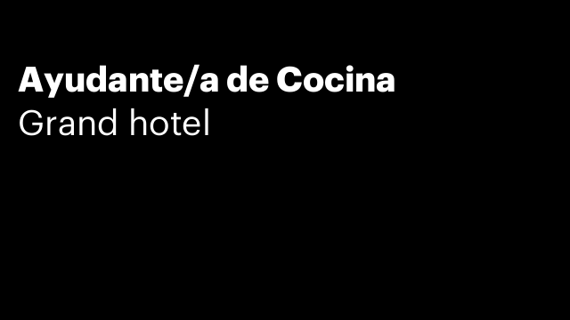 Ayudante/a de Cocina