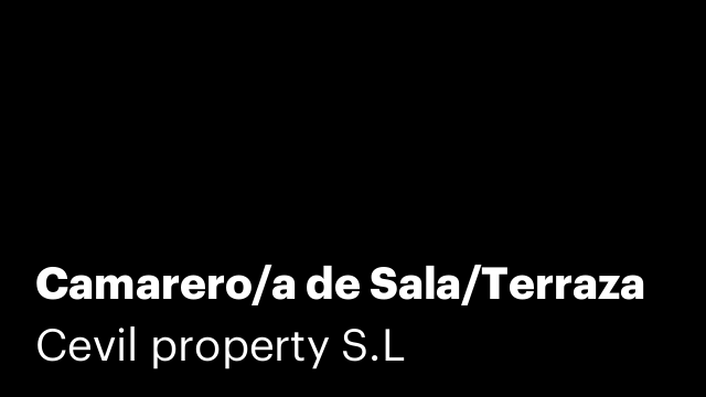 Camarero/a de Sala/Terraza