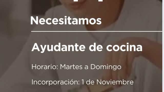 Ayudante/a de Cocina