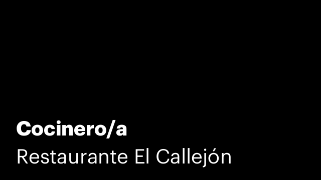 Cocinero/a